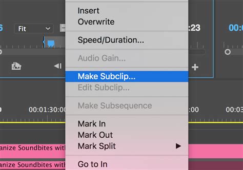 xlacx|Creating Subclips In Premiere Pro .